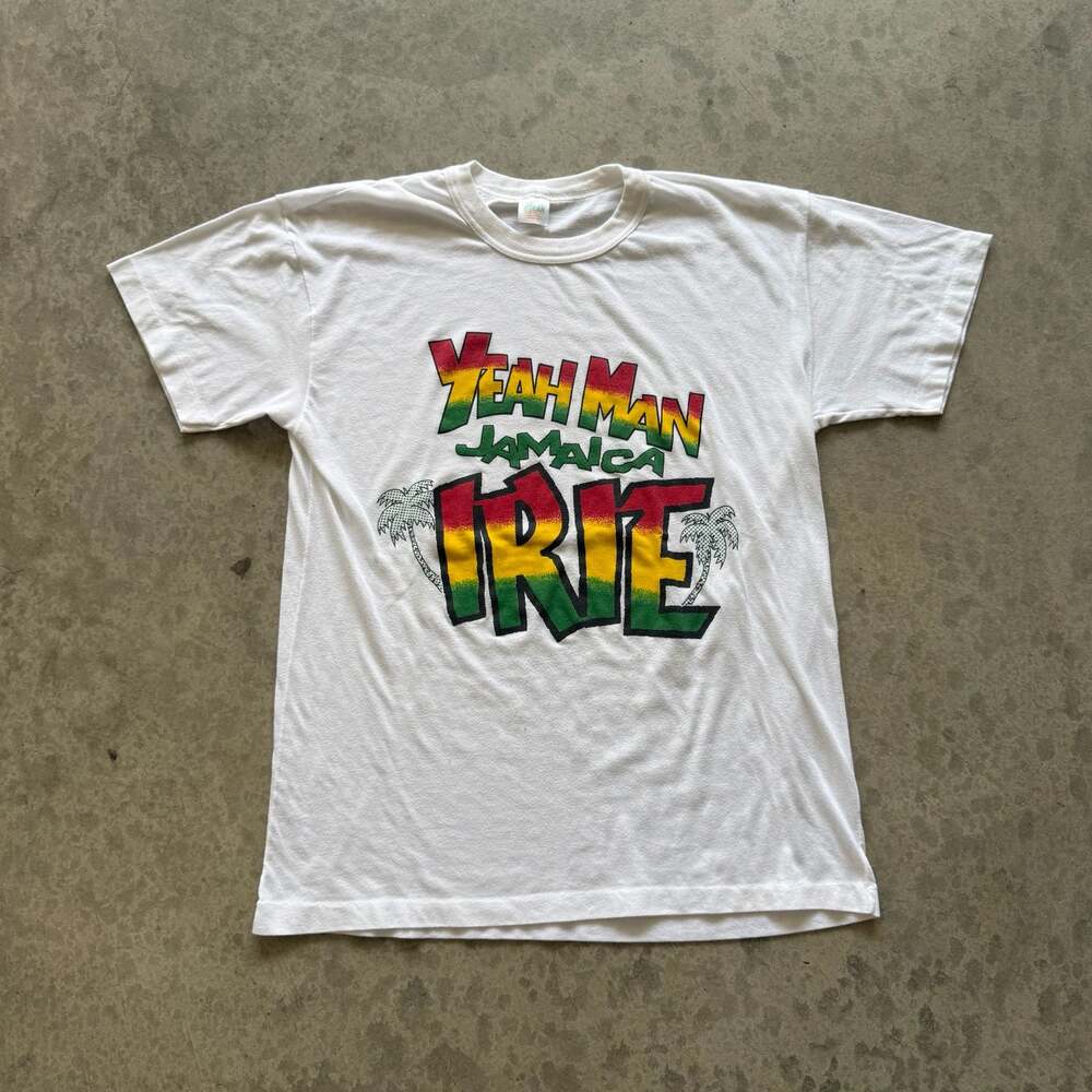 Vintage 80s/90s 'Yeah Man Jamaica Irie' Rasta Graphic T-Shirt